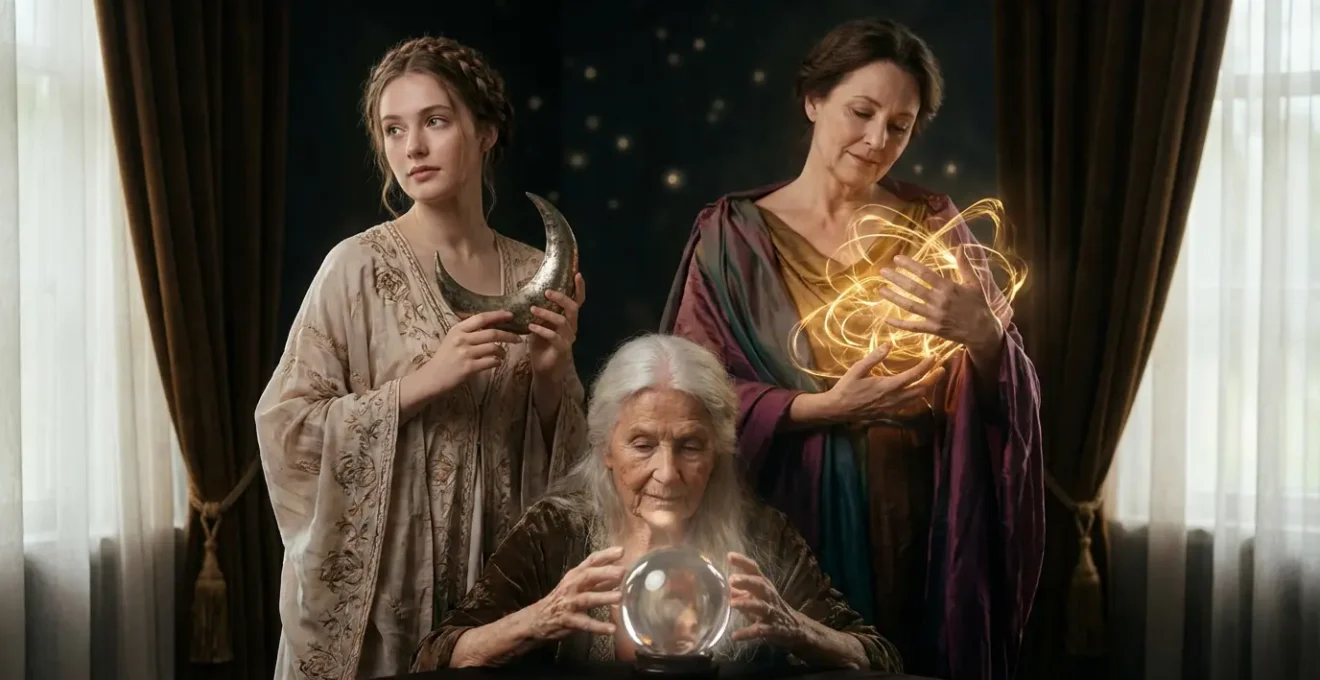 Rappresentazione simbolica degli archetipi femminili nei tarocchi attraverso figure luminose