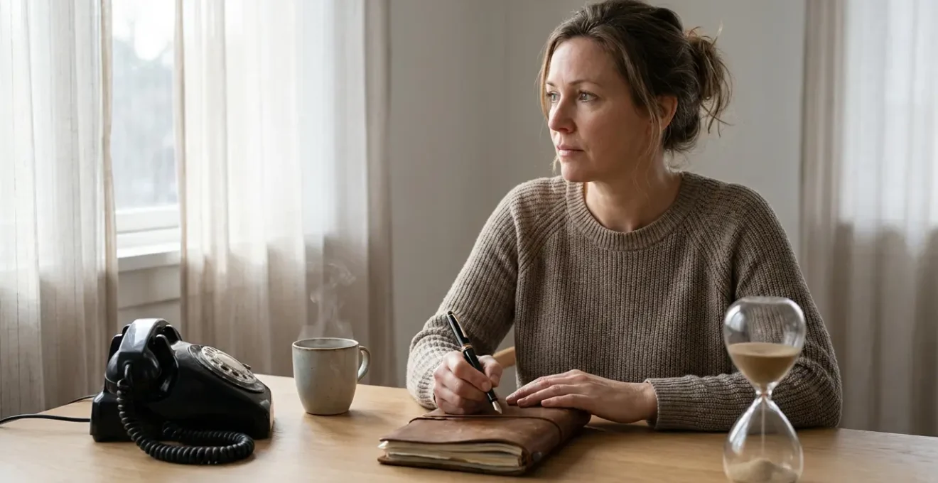 Persona che prepara appunti prima di una consultazione telefonica di cartomanzia