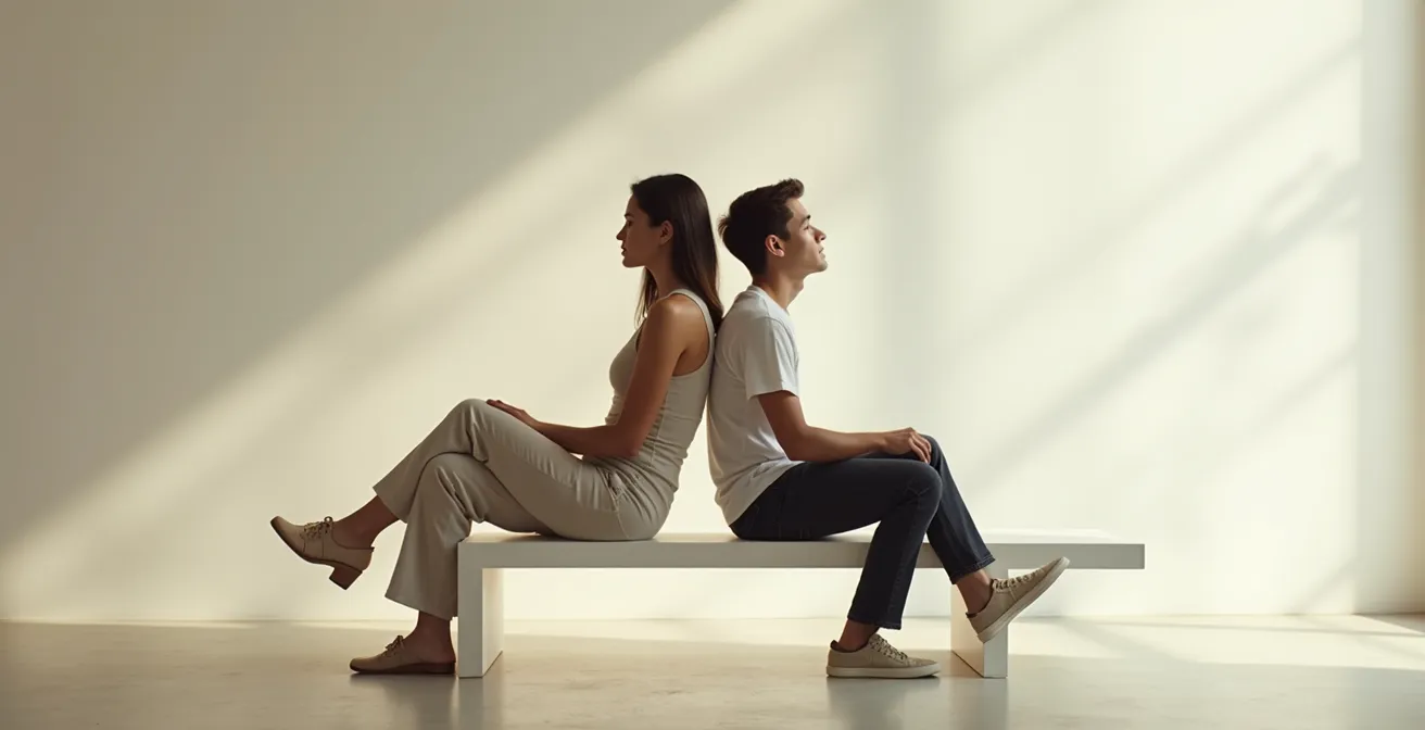 Rappresentazione simbolica dell'equilibrio tra indipendenza e connessione emotiva