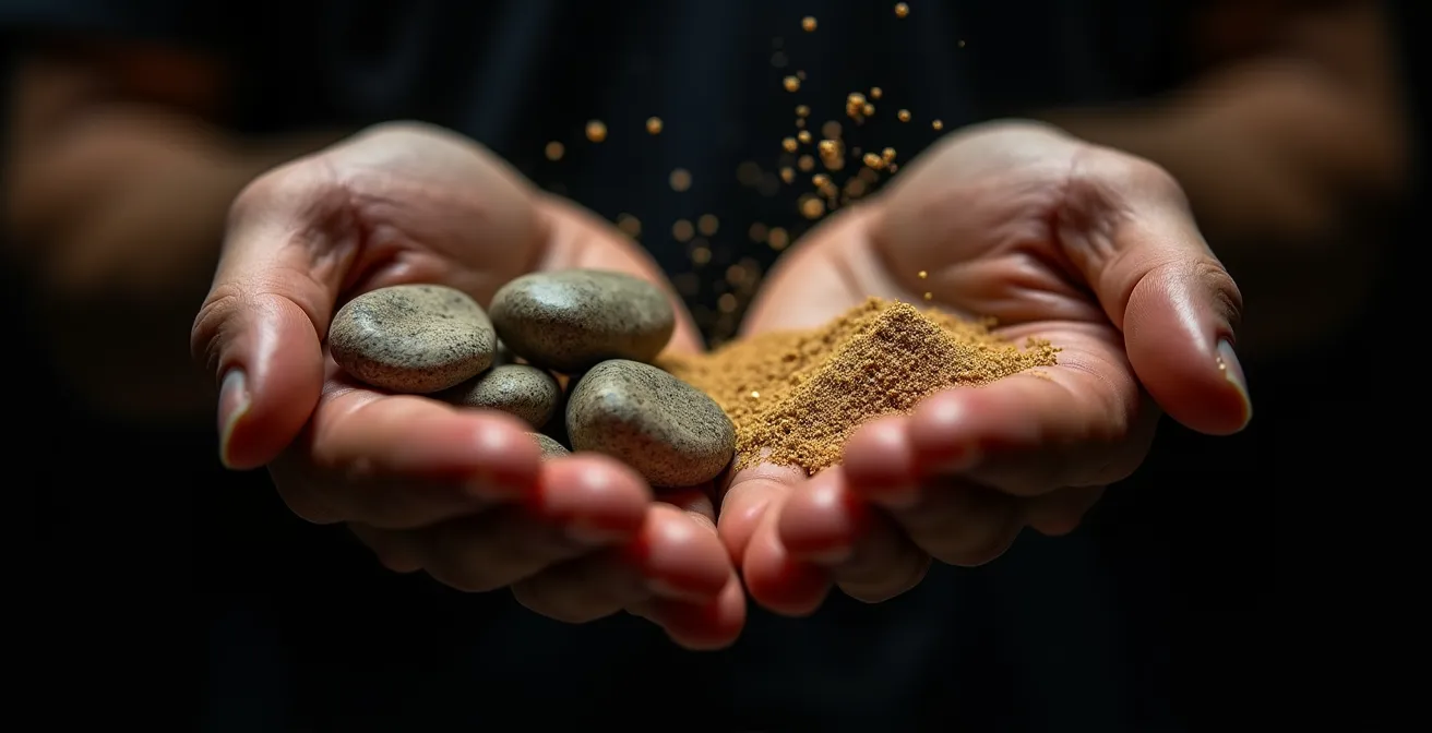 Mani intrecciate con corda e ali di farfalla simboleggiano stabilità e libertà